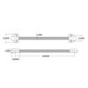 Weather Resistant Door Loop Alloy Wire Protector 16" Long 1/2" OD Stainless Steel Ends for Outdoor Gate Wiring