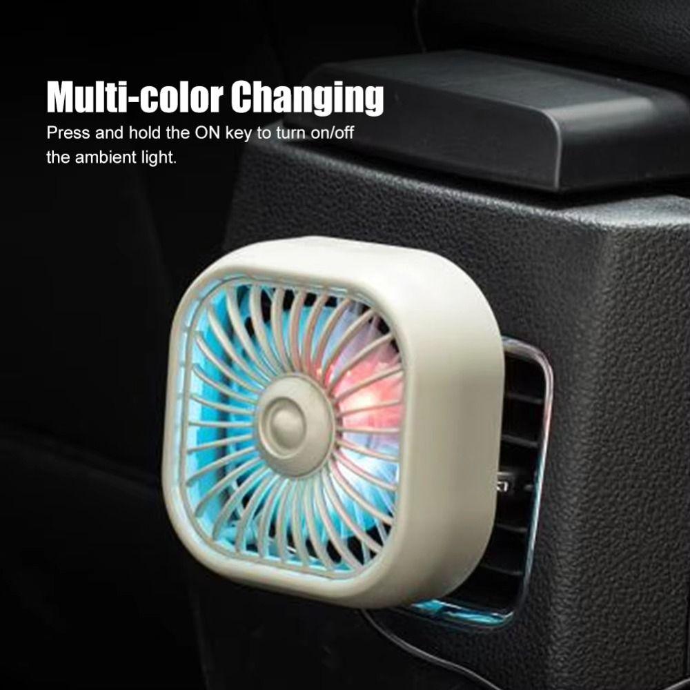 Adjustable Car Air Outlet Fan Colorful Lighting Mini Air Conditioner  Car Interior