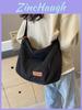 Canvas Bag For Women With Zipper Closure And Interior Phone Pocket For Daily Use