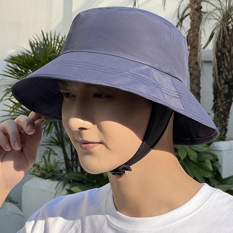 Adjustable Windproof Sun Hat For Men Women Uv Protection Wide Brim Fisherman Cap Breathable Outdoor Cycling Beach 1Pc