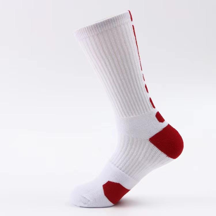 Men's Spring and Autumn Professional Basketball Running Sports Sweat Absorbing Towel Bottom High Socks