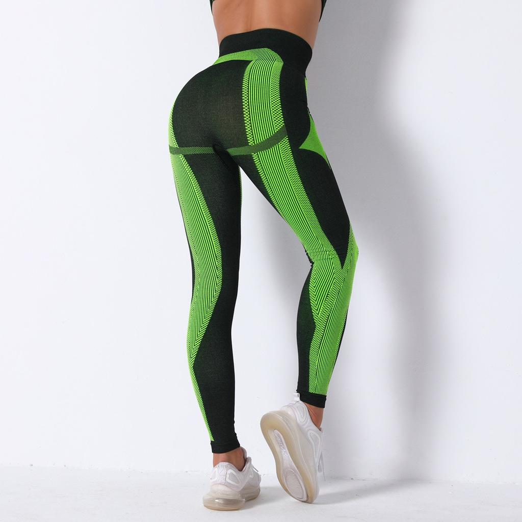Women's Seamless Knitting High Waist Tight Fitting Hip Lift Motion Yoga Pants