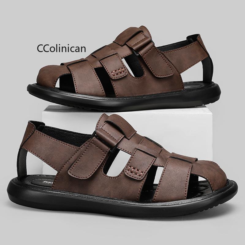 Hot Work Handmade Summer Light Fashion Men Casual Shoes Outdoor Travel Beach Men Sandals Comfortable Slippers Designer Sandals