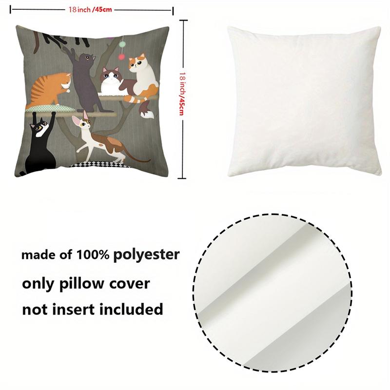 1 Pieces Cute Cartoon Cats Pillow For Home Decor Polyester pillowcase, sofa decorative cushion cov Headboard Pillow