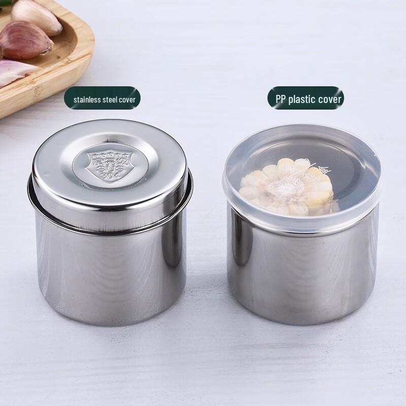 304 Edelstahl Lebensmittelproben-Gläser mit Deckel, 8cm (10er-Pack)