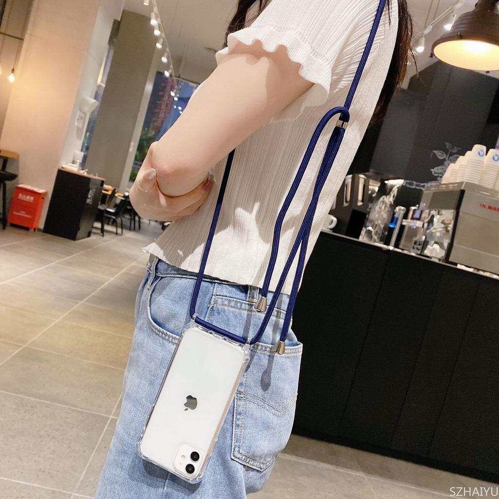 Husă Crossbody Pentru iPhone 16 15 14 13 12 11 Pro Max XS XR X 8 7 Plus Colier Șnur Carcasă Dură Transparentă Clară