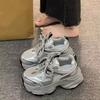 Fashion Women  Flat Shoes Trainers Ladies Thick Sole Shoes Thick Sole Tennis Vulcanized Shoes Fashion Casual