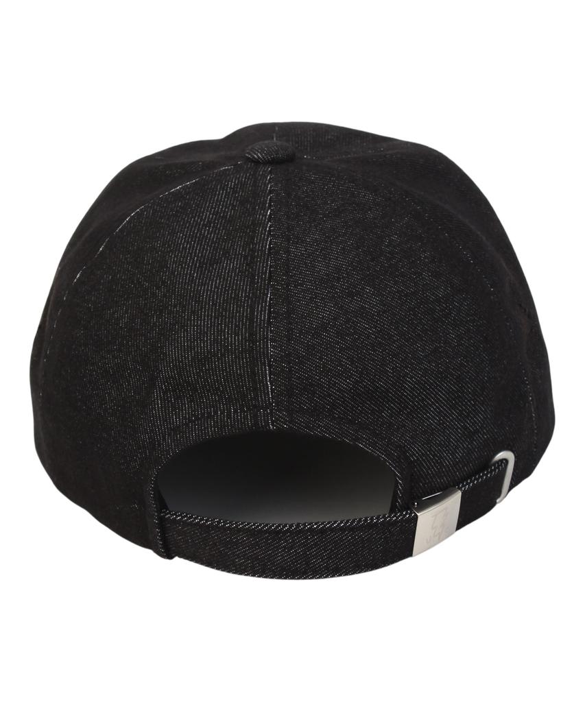 Yunibeosyeolkemiseuteuli Applique U Black Denim Ballcap Washed Ballcap