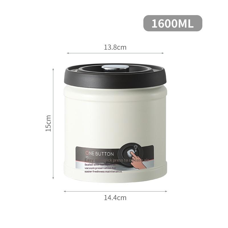 Coffee Bean Vacuum Sealed Tank Stainless Steel Grain Tea Nut Storage Vacuum Airtight Sealed Cans Kitchen Storage Organizer