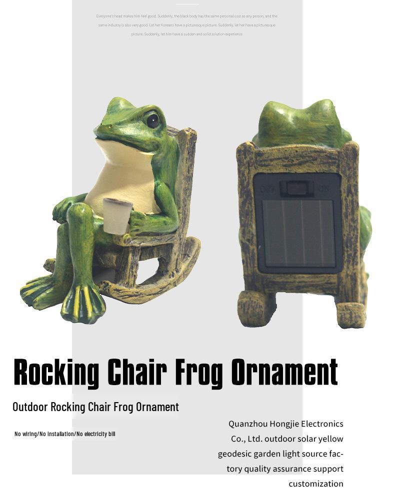 Solar-Powered Decorative Frog Lamp for Garden, Balcony & Courtyard