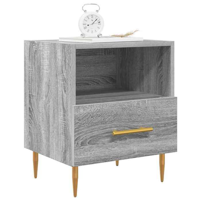 Tables de chevet - Maison Exclusive - sonoma gris - 2 pcs - 40x35x47,5 cm