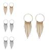 Fashion Creative Alloy Tassel Earrings For Women Geometric Shape Jewelry