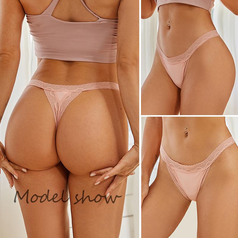 Women Thongs 3Pcs/set Lace G-sting Panties Female Sexy T-Back Underwear S-XL Ladies Thong Underpants Nylon Thongs Lingerie 2023