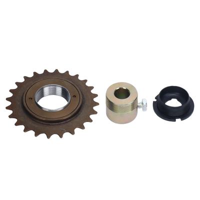 24T Bike Freewheel with Adapter Connector Metal Bicycle Flywheel for Replacement Accessories