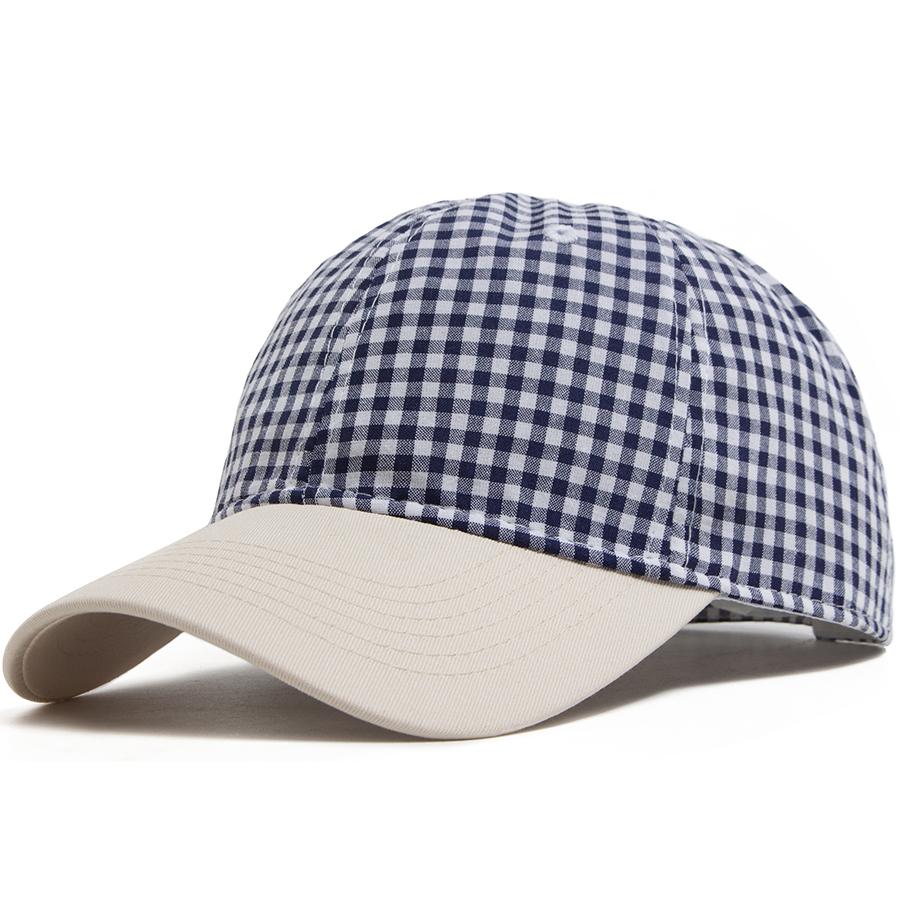 Small Plaid Soft Top Baseball Cap For Women Men Classic Vintage Sun Hat Fashion Casual Visor Caps Summer Streetwear Daily Travel