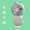 ABS Mini Pocket Fan With USB Charging For Children Students And Adult Travel Mobile Phone Holder