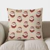 Home Decor Christmas Candy Cane & Leaf Pattern Pillow Pattern Cushion Cover Suitable For Sofa Bedroom Car Pillow Cover