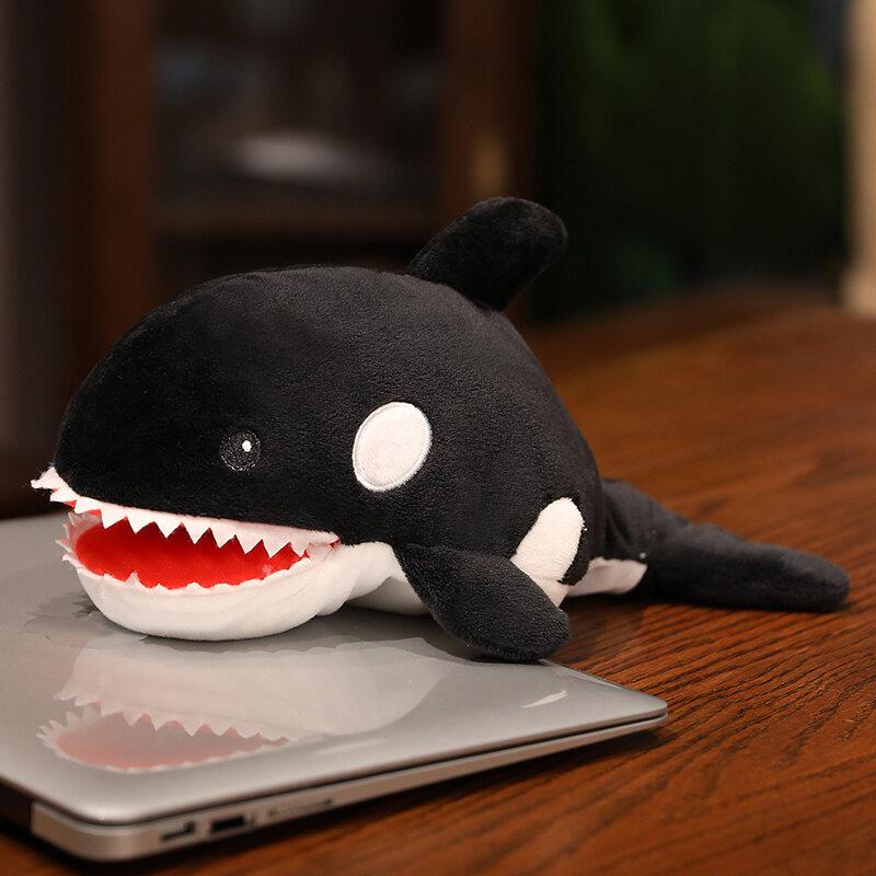 Sea Creatures Soft Stuffed Toy Fish Shark Doll Cospaly Animal Plush Doll Educational Baby Toys Kawaii Hand Finger Puppet