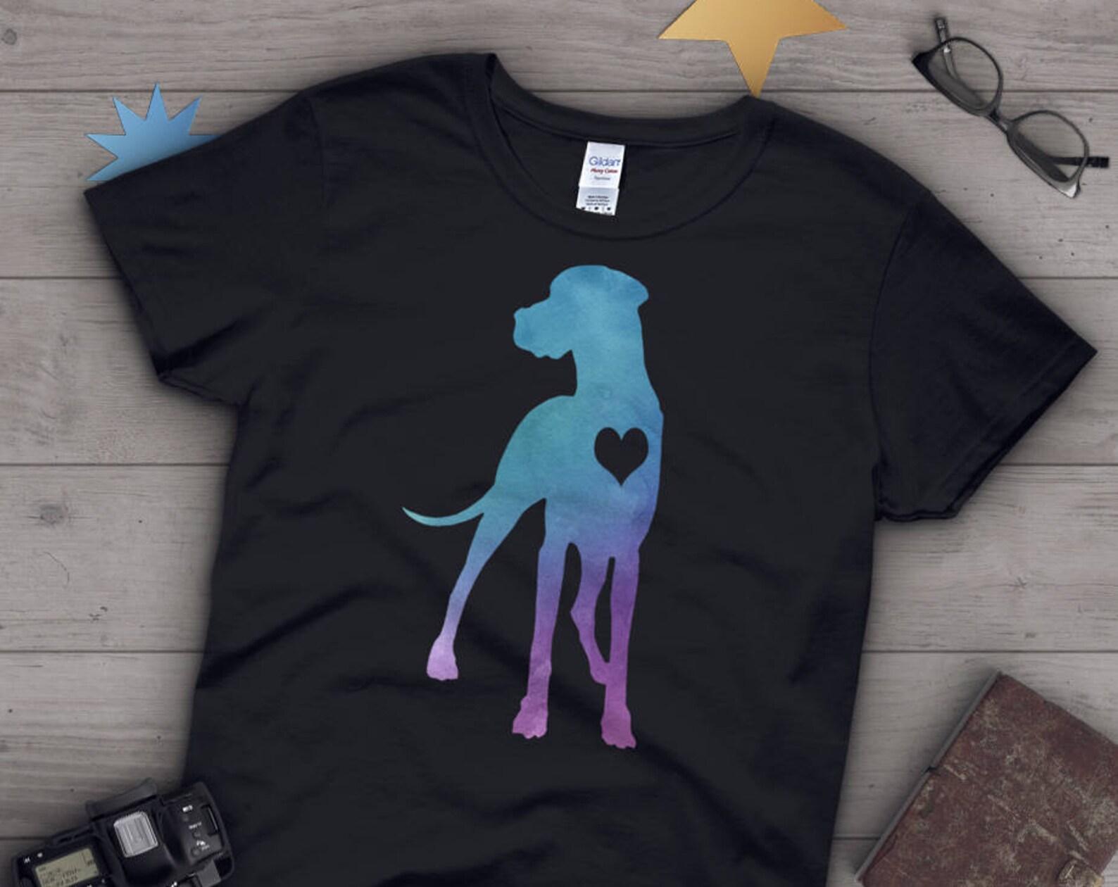 Great Dane Shirt,  , Dog Lover Gift, Cute Great Dane Mom T-shirt, Great Dane Lover TShirt, Pet Graphic Tee, Tops, Blue, Navy, Purple 150