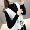 V-neck Vest for Spring and Autumn Women Stylish Goddess Knitted Vest