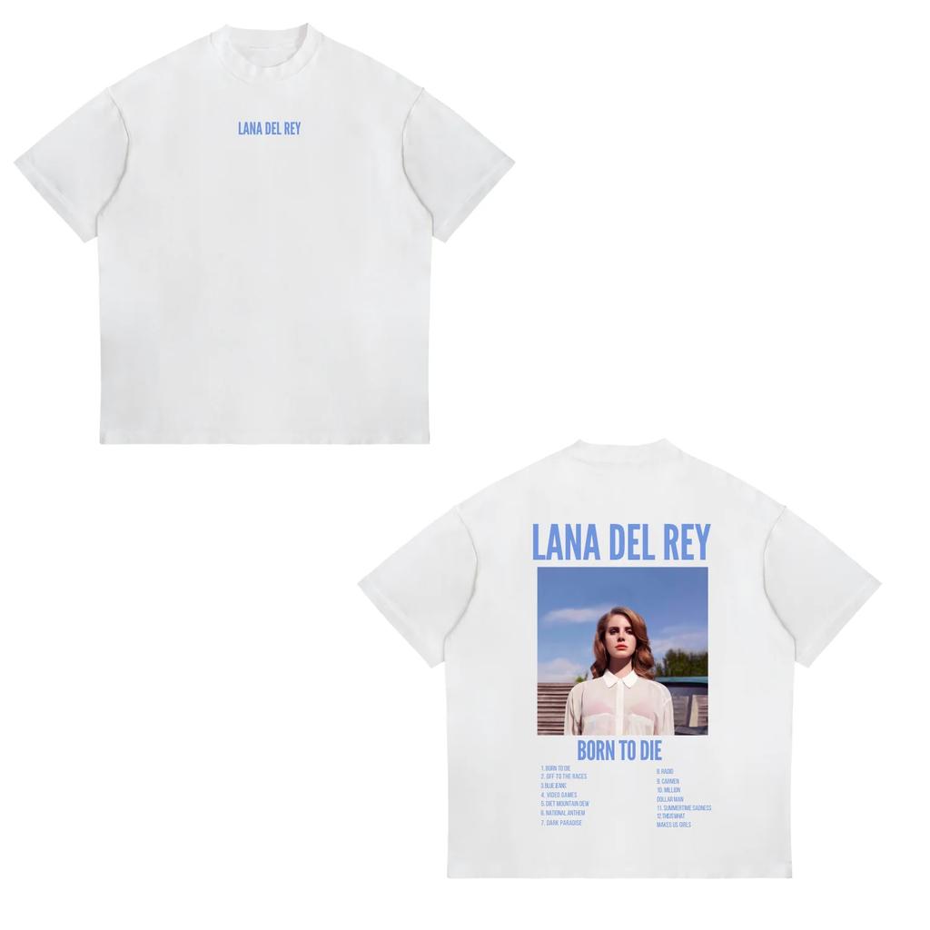 Singer Lana Del Rey Graphic T Shirt Unisex Women Fashion Hip Hop 90s Vintage TShirts Oversized Cotton Casual Tshirt Y2k Streetwear