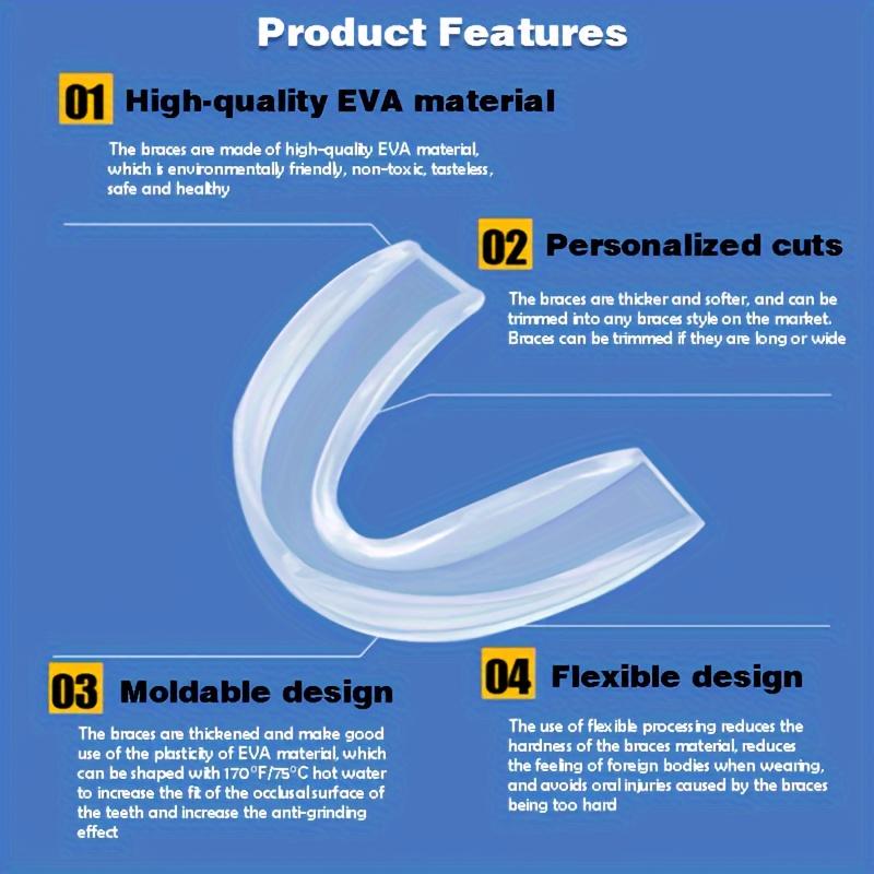 Silicone Mouth Guard Teeth Protector Night Guard Mouth Tray for Bruxism Grinding Non-snoring Teeth Whitening Protection