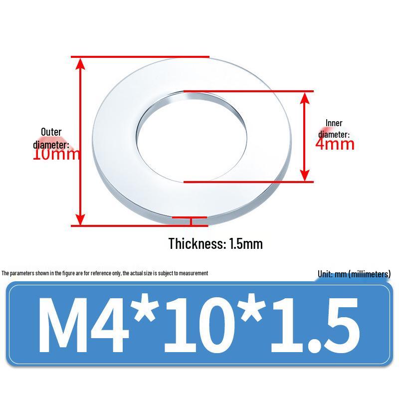 Extra Large Galvanized Metal Flat Washer (Sizes M1.6-M14)