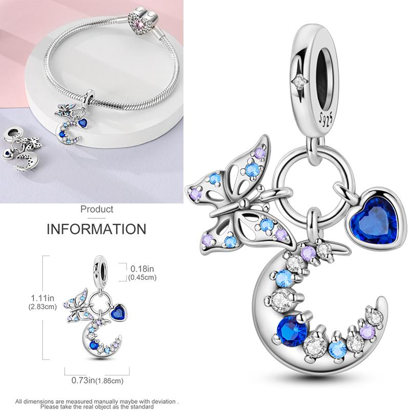 Copper Dragonfly Butterfly Pendant Charms Bead Fit Original Bracelet Bangle Women Jewelry Girl Making Beads