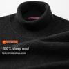 FAPAI.EC Men's 100% Wool Turtleneck Base Layer Shirt