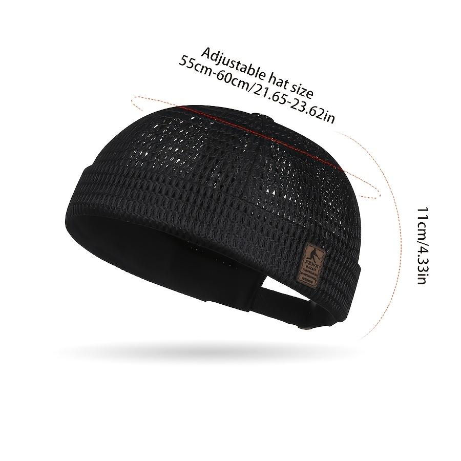 Outdoor Sport Cap Breathable Mesh Melon Hip-Hop Hat Fashion Summer Adjustable Ultra-Light Brimless Cycling Docker Beanies