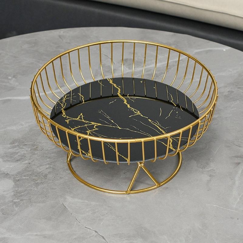 Metal Wire Fruit-Basket Fruit Bowl Modern Fruit-Basket for Vegetable-Snack-Countertop Metal Fruit Tray Table-Centerpiece