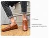 Men's Large Leather Slip-on Loafers: Spring Driving Casual Shoes
