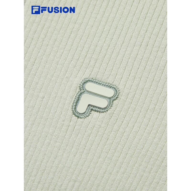 FILA FUSION Women's Stand Collar Knitted Short Top