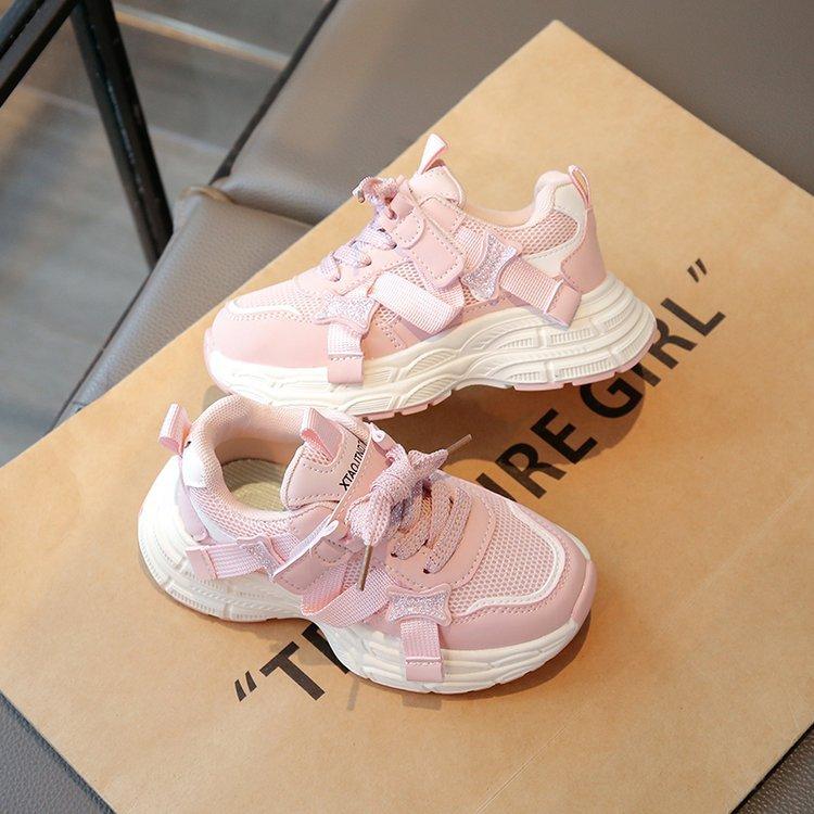 Girls' sneakers 2025 spring new breathable shoes Boys' casual dad shoes Older children's shoes Student running shoes