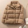 Fashion Short White Down Bread Keep Warm Women Down Jackets Korean Thicken Lightweight Down Parkas