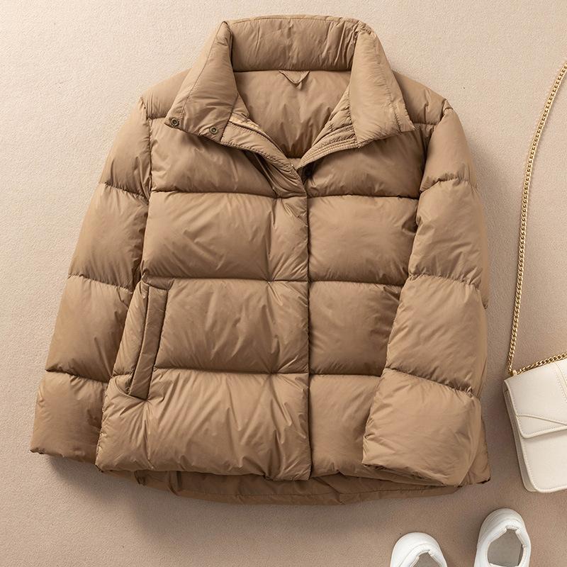 Fashion Short White Down Bread Keep Warm Women Down Jackets Korean Thicken Lightweight Down Parkas