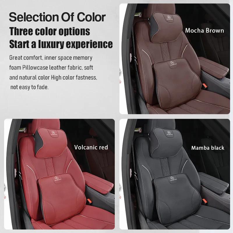 QCM3 New Hot Car Seat Neck Pillows Memory Foam Headrest Lumbar Cushion For Mercedes Benz AMG W204 W205 W203 W211 W212 W213 W201 W210