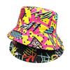 Spring And Summer Polyester Geometric Print Bucket Hat Fisherman Hat Outdoor Travel Sun Cap For Men And Women 205