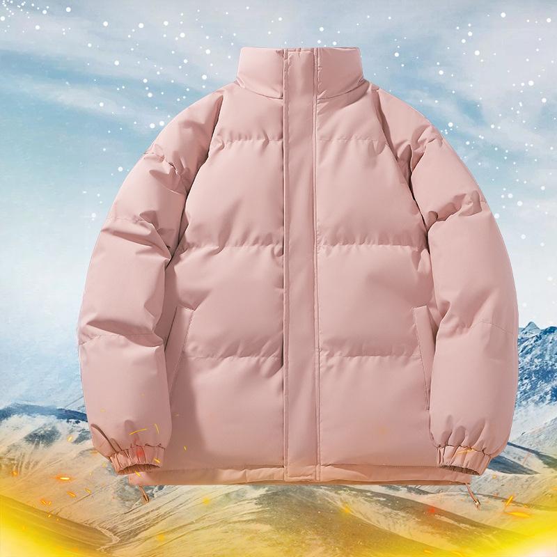 Winter Teen Trend Padded Coat Thickened Couple Versatile Solid Color Padded Jacket