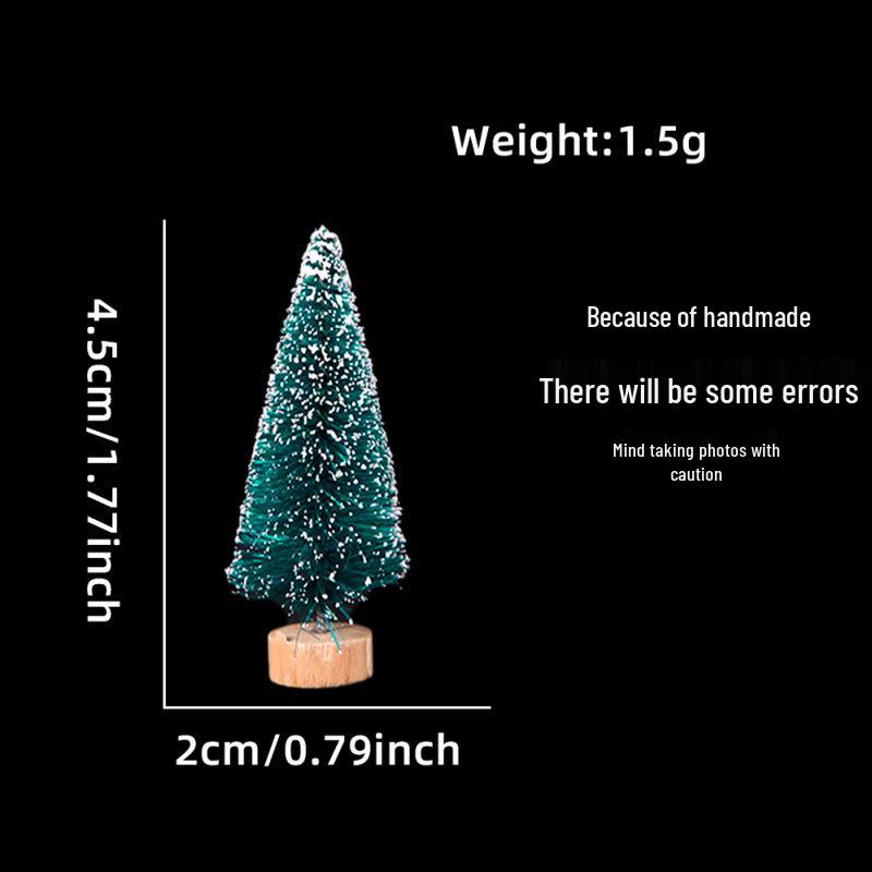 Schnee-beflockter Mini-Sisal-Weihnachtsbaum: Künstliche Weiße Zeder in verschiedenen Größen zur Dekoration von Mikrolandschaften