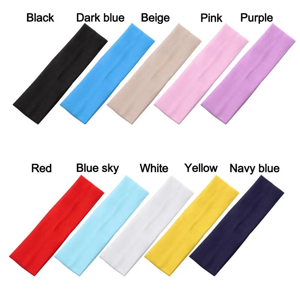 1PC Hair Accessories for Women Yoga Headwear Solid Color Yoga Hair Bands Elastic Sports Headbands