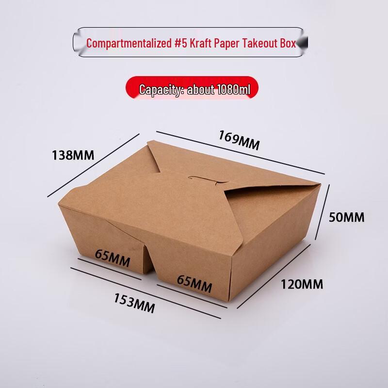 Disposable Kraft Paper Takeaway Food Boxes