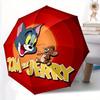 1pc Tom Jerry Automatic Open/close Umbrella, Heavy-Duty Iron Frame, Folding Portable Design, Travel, Everyday Use160