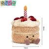 Alles Gute zum Geburtstag süße Kuchen Plüsch Puppe gefüllt mit Bein lächelndes Gesicht Plushie Party Decor Kinder Geschenk