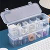 Transparent Data Cable Organizer Case Classification Dustproof Card Organizer with Lid Clutter Collection Box for Office Home