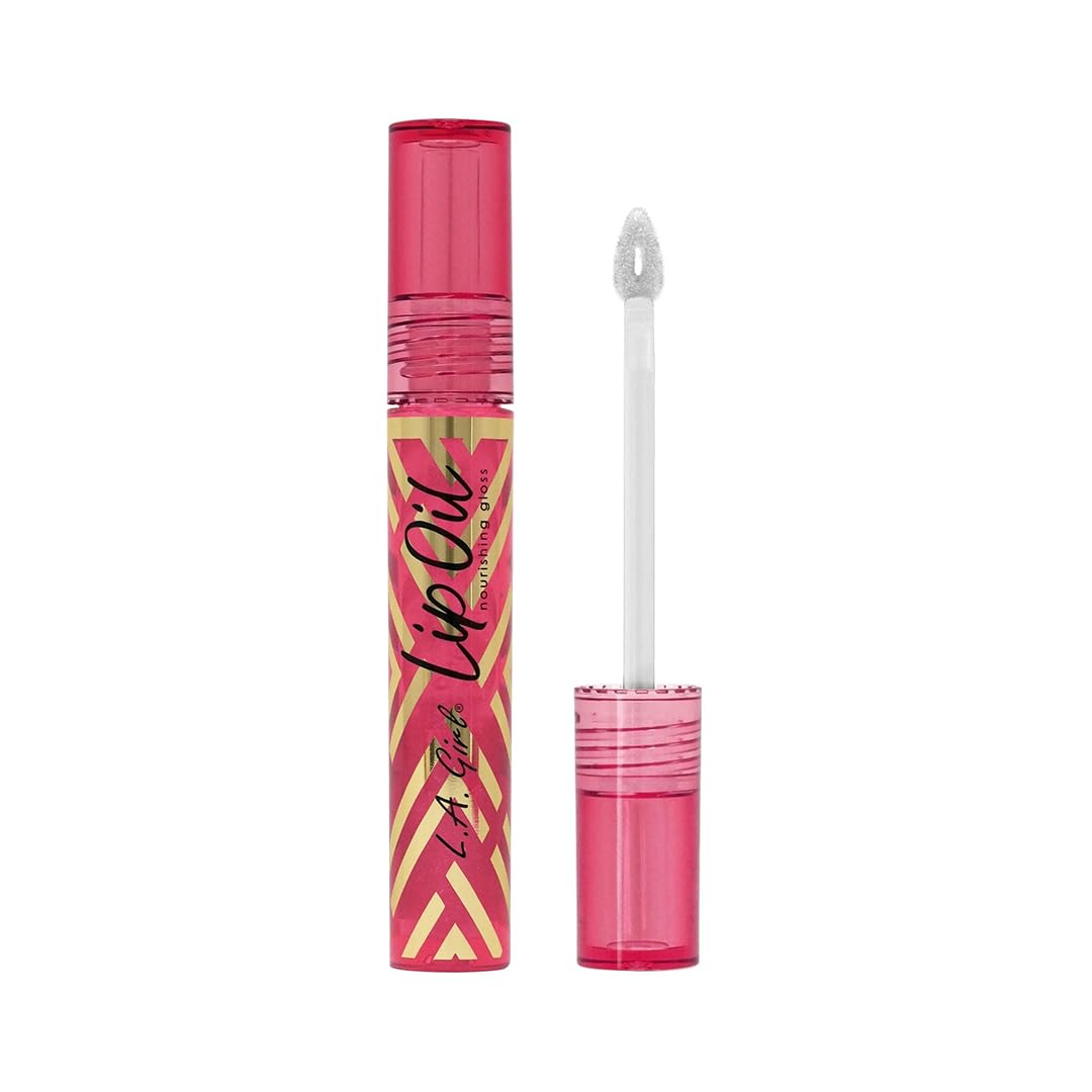 

L.A. Girl Sheer Watermelon Lip Oil Oil, 8ml - Hydrating, Non-Sticky Lip Gloss with Nourishing Oils | Shiny Finish & Tinted Lip Care for Soft, Glo
