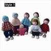 Flexible Jointed Wooden Family Dolls High-Quality Wood Pretend Play Toys  Role Playing