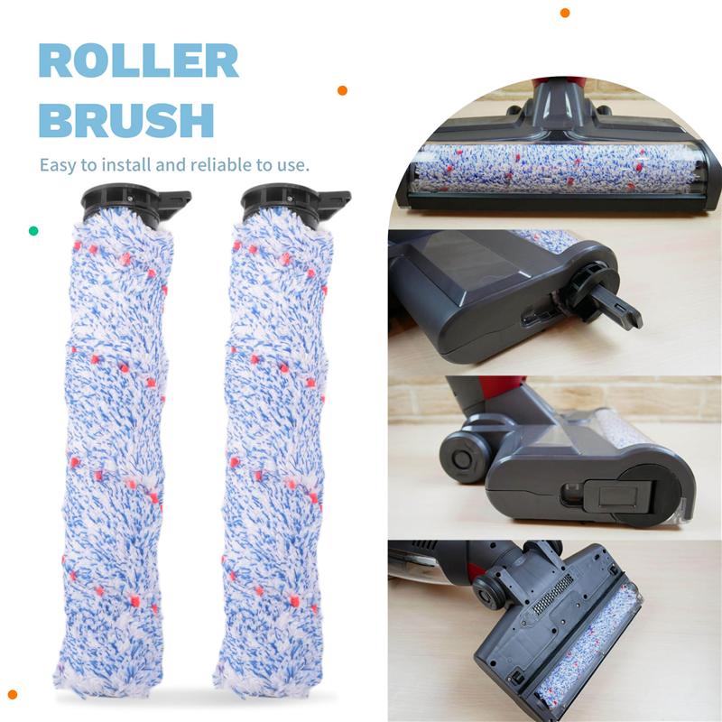 ABKR-Main Roller Brushes Replacement For Atvel F16 / F16 Pro Sweeper Accessories Long Lasting Spare Accessories 2 Pcs