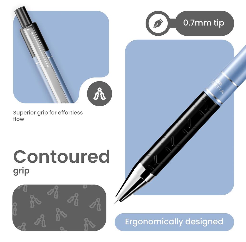 Linc Signetta Fine 0.7mm Ball Pen Blue Ink Smooth Writing Retractable Office School Use Quick Dry Pack of 1 X 10pcs