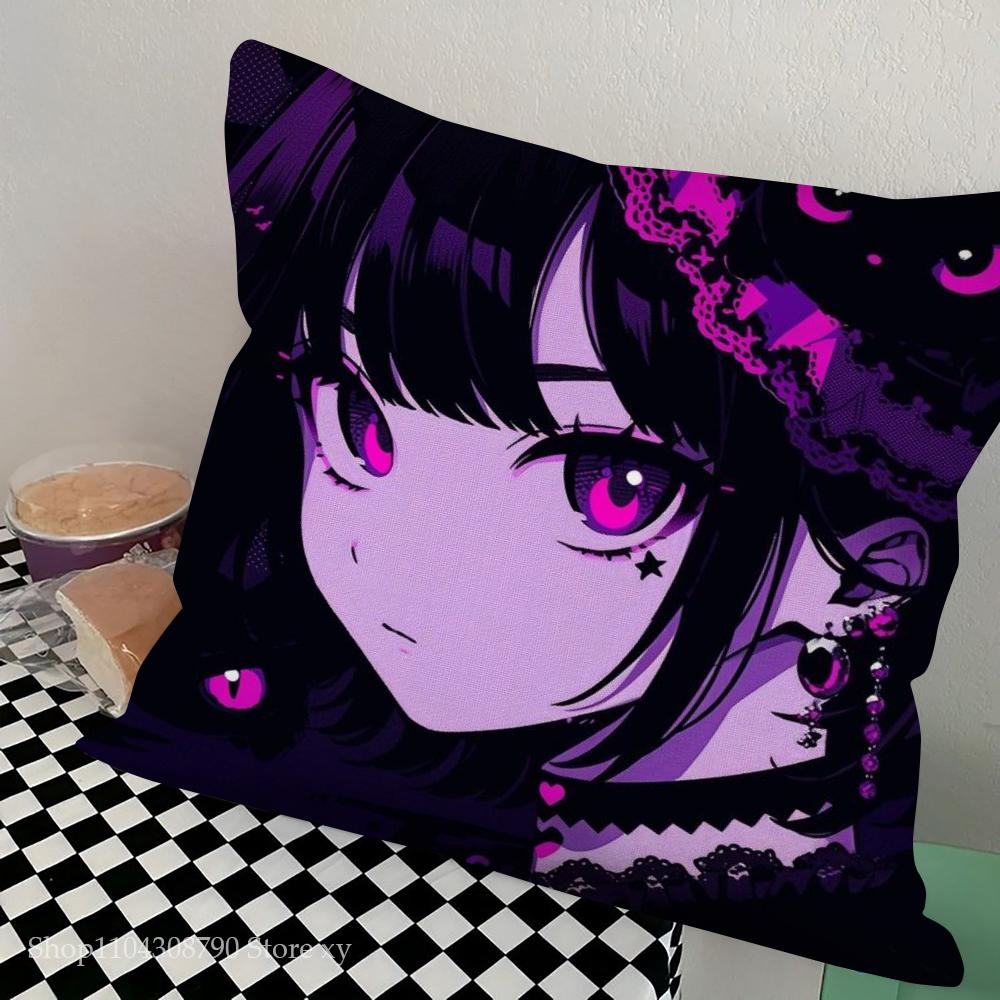 1pc Mood Body Moon Lady Classic Anime Pillow Case Square Bedroom Sofa Leisure Comfort Cushion Car Living Room Home Decoration